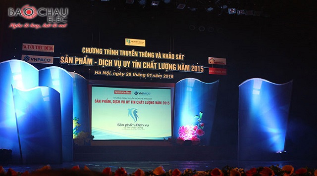 Bảo Châu ELEC đón nhận giải thưởng Sản Phẩm – Dịch Vụ uy tín chất lượng năm 2015