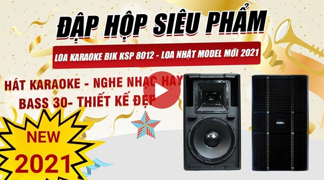 Loa BIK Nhật 8012 full bass 30, Model mới 2021, hát karaoke, nghe nhạc hay
