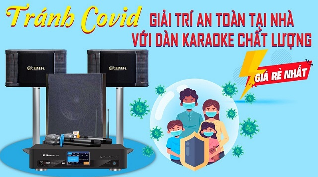Tránh dịch covid- Giải trí an toàn tại nhà với dàn karaoke chất lượng giá rẻ - Dàn karaoke BIK 20