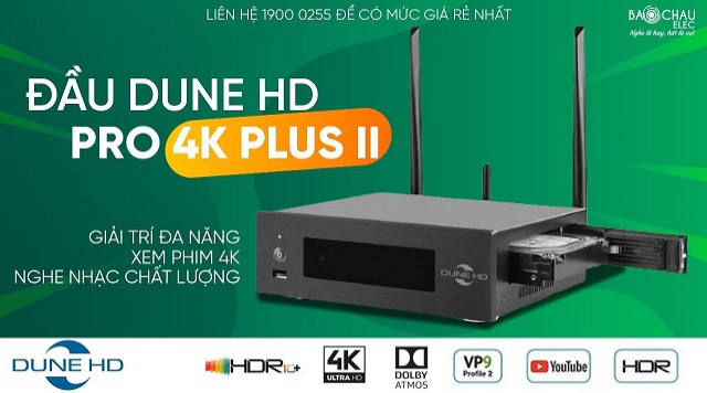 Đầu Dune HD Pro 4k Plus II cao cấp| Đầu phát HD 4K Phát nhạc, xem phim giải trí đa năng