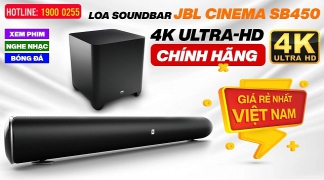 Loa Soundbar JBL Cinema SB450 4K Ultra-HD Chính hãng, Âm thanh trung thực, sống động, Giá Rẻ Nhất