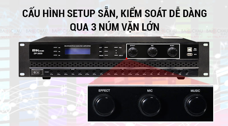 Cục đẩy liền vang BKsound DP3600