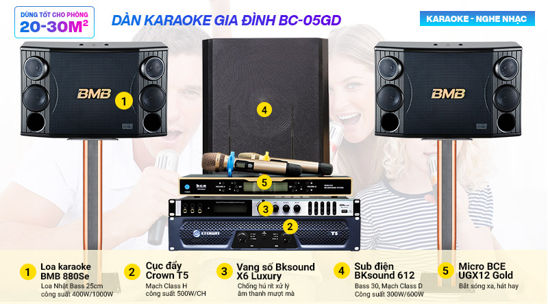 Dàn karaoke gia đình BC-05GD