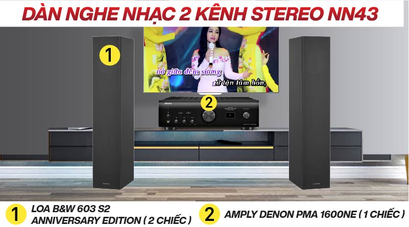 Dàn nghe nhạc 2 kênh Stereo NN43