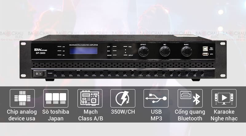 Cục đẩy liền vang BKsound DP3600
